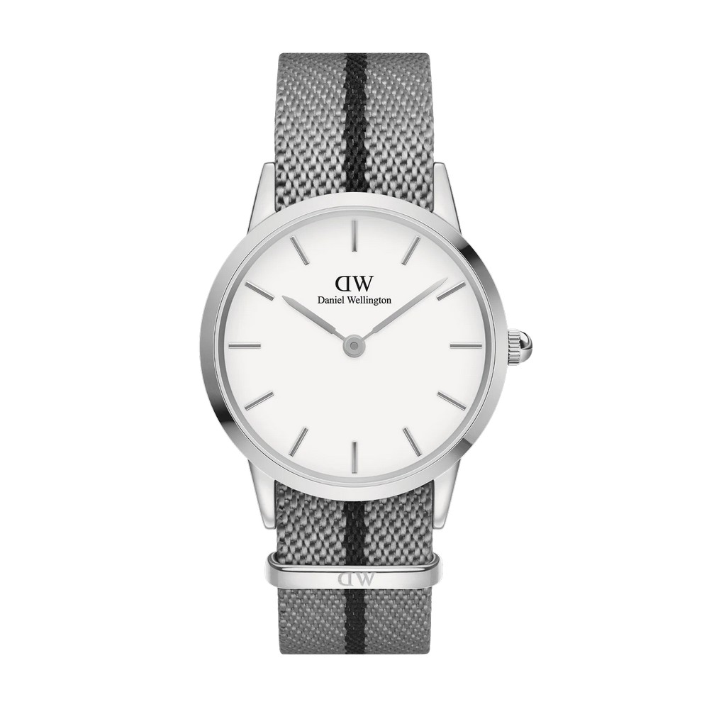 Đồng Hồ Dw Daniel Wallington Iconic NATO Grey/Black Nam Trắng Xám